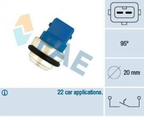 Купити 35635 FAE Датчик температури охолоджуючої рідини Транспортер Т4 (2.4, 2.5, 2.8)