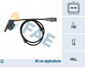 Купити 78080 FAE Датчик АБС Peugeot 307 (1.4, 1.6, 2.0)
