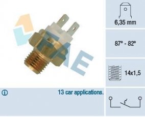 Купити 36050 FAE Датчик температури охолоджуючої рідини Вольво 340 (1.4, 1.6 Diesel, 1.7)