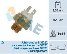 Купить 36010 FAE Датчик температуры охлаждающей жидкости BMW E30 (2.0, 2.4, 2.5, 2.7)