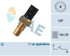 Купити 35750 FAE Датчик температури охолоджуючої рідини Сафран 1 (2.0 12V, 2.2)