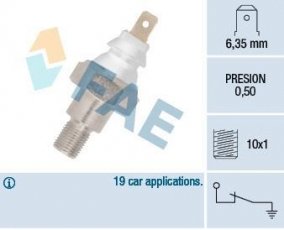 Купити 11710 FAE Датчик тиску масла Рендж Ровер (2.4 TD, 2.5 D)