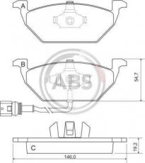 Купить 37155 A.B.S. Тормозные колодки Audi A2