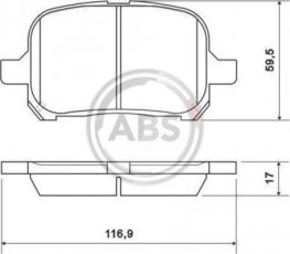 Купить 37033 A.B.S. Тормозные колодки передние Лексус РХ 300 AWD 