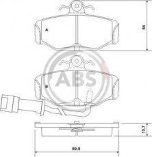 Купить 36170 A.B.S. Тормозные колодки задние Escort (6, 7) RS Cosworth 