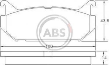 Купити 36796 A.B.S. Гальмівні колодки задні Кседос 6 (1.6 16V, 2.0 V6) 