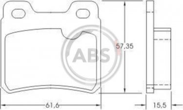 Купити 36694 A.B.S. Гальмівні колодки задні Astra F (1.6, 1.8, 2.0) 
