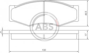 Купить 36168 A.B.S. Тормозные колодки передние Лаурель (2.0 GL, 2.4, 2.8 D) 