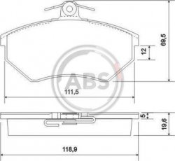 Купить 36789 A.B.S. Тормозные колодки передние Ibiza (1.8 T 20V Cupra, 1.9 TDI, 2.0 i 16V) 