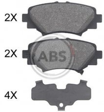 Купить 35032 A.B.S. Тормозные колодки задние Mazda 3 BM (1.5, 1.6, 2.0, 2.2) с звуковым предупреждением износа