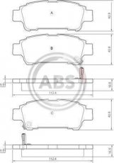 Купити 37228 A.B.S. Гальмівні колодки задні Avensis (2.0 D-4D, 2.0 VVT-i) 