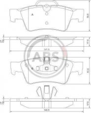 Купити 37509 A.B.S. Гальмівні колодки задні CL-Class (2.1, 3.0, 3.5) 
