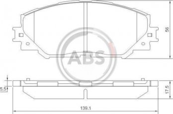 Купить 37544 A.B.S. Тормозные колодки передние Ярис 1.5 Hybrid 