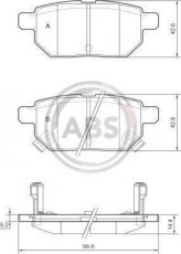 Купить 37580 A.B.S. Тормозные колодки задние Prius 1.8 Hybrid 