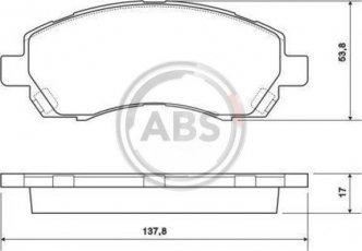 Купить 37163 A.B.S. Тормозные колодки передние Legacy (2.0, 2.0 AWD, 2.2 i 4WD) 