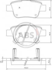 Купить 37401 A.B.S. Тормозные колодки задние Avensis T25 (1.6, 1.8, 2.0, 2.2, 2.4) 