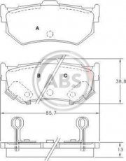 Купить 36173 A.B.S. Тормозные колодки задние Accord 1.8 EX 