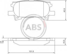 Купить 37459 A.B.S. Тормозные колодки задние Lexus RX (3.0, 3.3, 3.5) 
