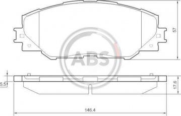 Купить 37543 A.B.S. Тормозные колодки передние Приус 1.8 Hybrid 