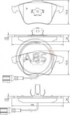 Купити 37426 A.B.S. Гальмівні колодки передні Superb (2.0 TSI, 3.6 FSI, 3.6 V6) 