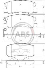 Купить 37199 A.B.S. Тормозные колодки задние Mitsubishi ASX (1.6, 1.8, 2.0) 