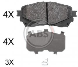 Купить 37977 A.B.S. Тормозные колодки передние Mazda 6 GJ (2.0, 2.2, 2.5) 