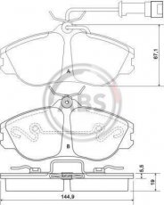 Купити 36856 A.B.S. Гальмівні колодки передні Audi 100 (2.2, 2.3, 2.5) 