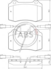 Купить 37041 A.B.S. Тормозные колодки передние Alfa Romeo 147 3.2 GTA 