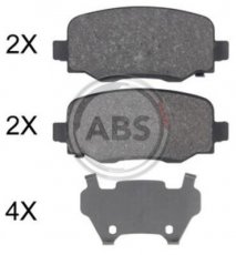 Купить 35039 A.B.S. Тормозные колодки задние Cherokee (2.0, 2.2, 2.4, 3.2) с звуковым предупреждением износа