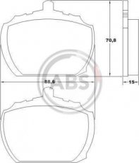 Купить 36102 A.B.S. Тормозные колодки передние Транзит (4, 5) (2.0, 2.5) 