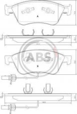 Купить 37427 A.B.S. Тормозные колодки передние Audi A8 