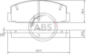 Купить 36571 A.B.S. Тормозные колодки задние Mazda 626 (1.8, 2.0, 2.2) 