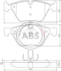 Купить 37409 A.B.S. Тормозные колодки передние БМВ Е60 (Е60, Е61) (2.0, 2.2, 2.5, 3.0) 