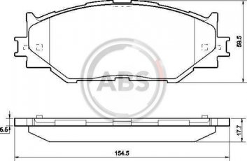 Купити 37547 A.B.S. Гальмівні колодки передні Lexus IS (200, 250, 300) (2.2, 2.5) 