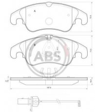Купить 37587 A.B.S. Тормозные колодки передние Audi A4 B8 (1.8, 2.0, 2.7, 3.0, 3.2) 