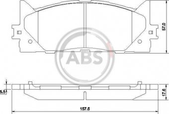 Купить 37677 A.B.S. Тормозные колодки передние Mazda 3 (BK, BL) (1.6, 2.0) 