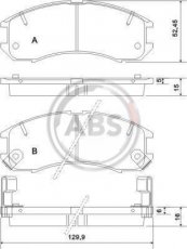Купити 36666 A.B.S. Гальмівні колодки передні Mazda 626 (1.8, 2.0, 2.2) 