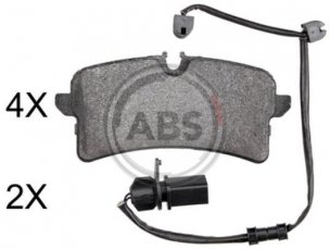 Купить 37963 A.B.S. Тормозные колодки задние Audi A8 без датчика износа