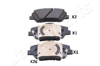 Купить PA-K26AF JAPANPARTS Тормозные колодки  Elantra (1.6, 1.8) 