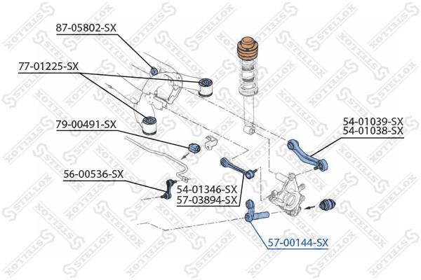 Купить 57-00144-SX STELLOX Рычаг подвески BMW X5 E53 (2.9, 3.0, 4.4, 4.6, 4.8)