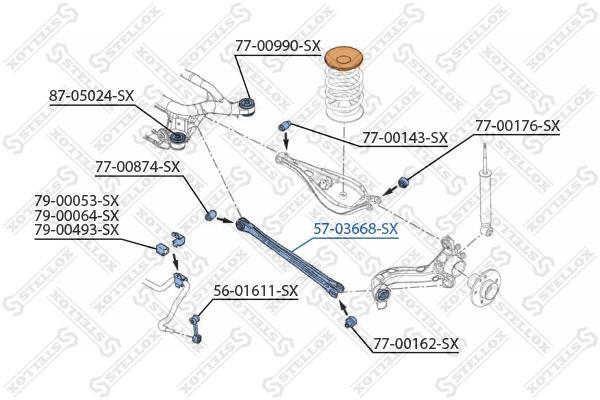 Купить 57-03668-SX STELLOX Рычаг подвески БМВ Е36