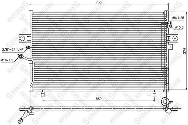 Купить 10-45473-SX STELLOX Радиатор кондиционера