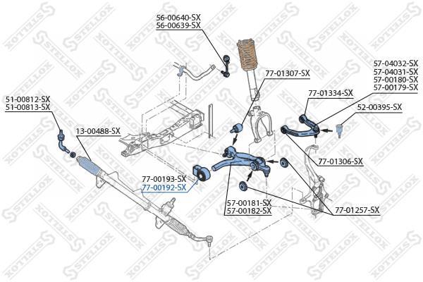 Купити 77-00192-SX STELLOX Втулки стабілізатора Alfa Romeo 159