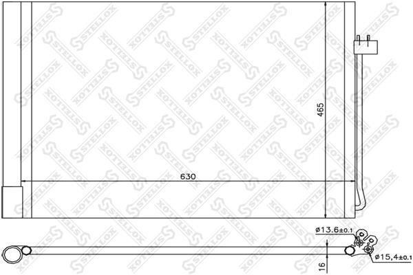 Купити 10-45078-SX STELLOX Радіатор кондиціонера BMW X6 (E71, E72) (3.0, 4.4)