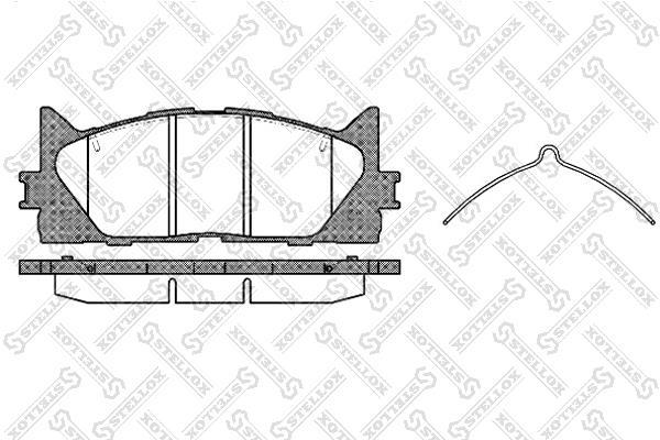 Купити 002 007-SX STELLOX Гальмівні колодки  Camry (30, 40) (2.4 VVTi, 3.0, 3.5 VVTi XLE) 