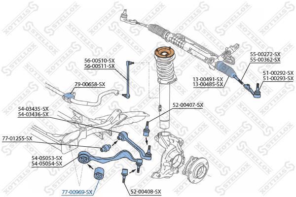 Купити 77-00969-SX STELLOX Сайлентблок важеля BMW E81 (1.6, 2.0, 3.0)