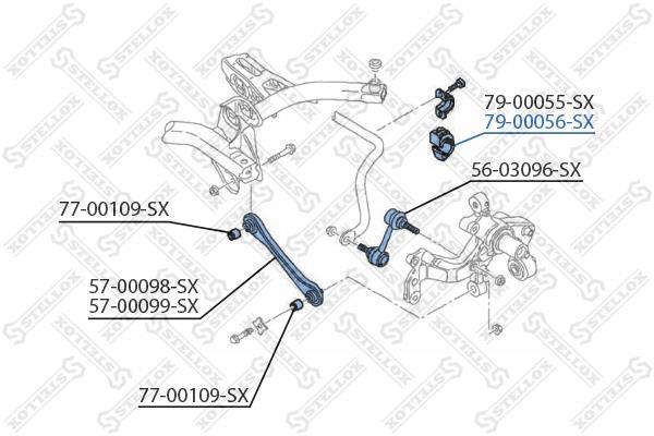 Купити 79-00056-SX STELLOX Втулки стабілізатора Octavia A5