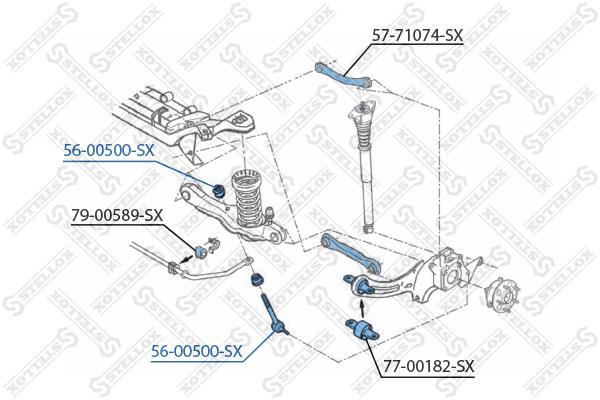 Купити 56-00500-SX STELLOX Стійки стабілізатора