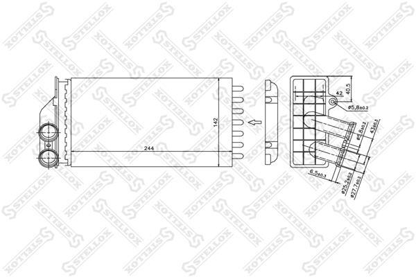 Купить 10-35103-SX STELLOX Радиатор печки Citroen C4 Picasso (1.4, 1.6, 1.7, 2.0)