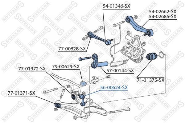 Купити 56-00624-SX STELLOX Стійки стабілізатора BMW